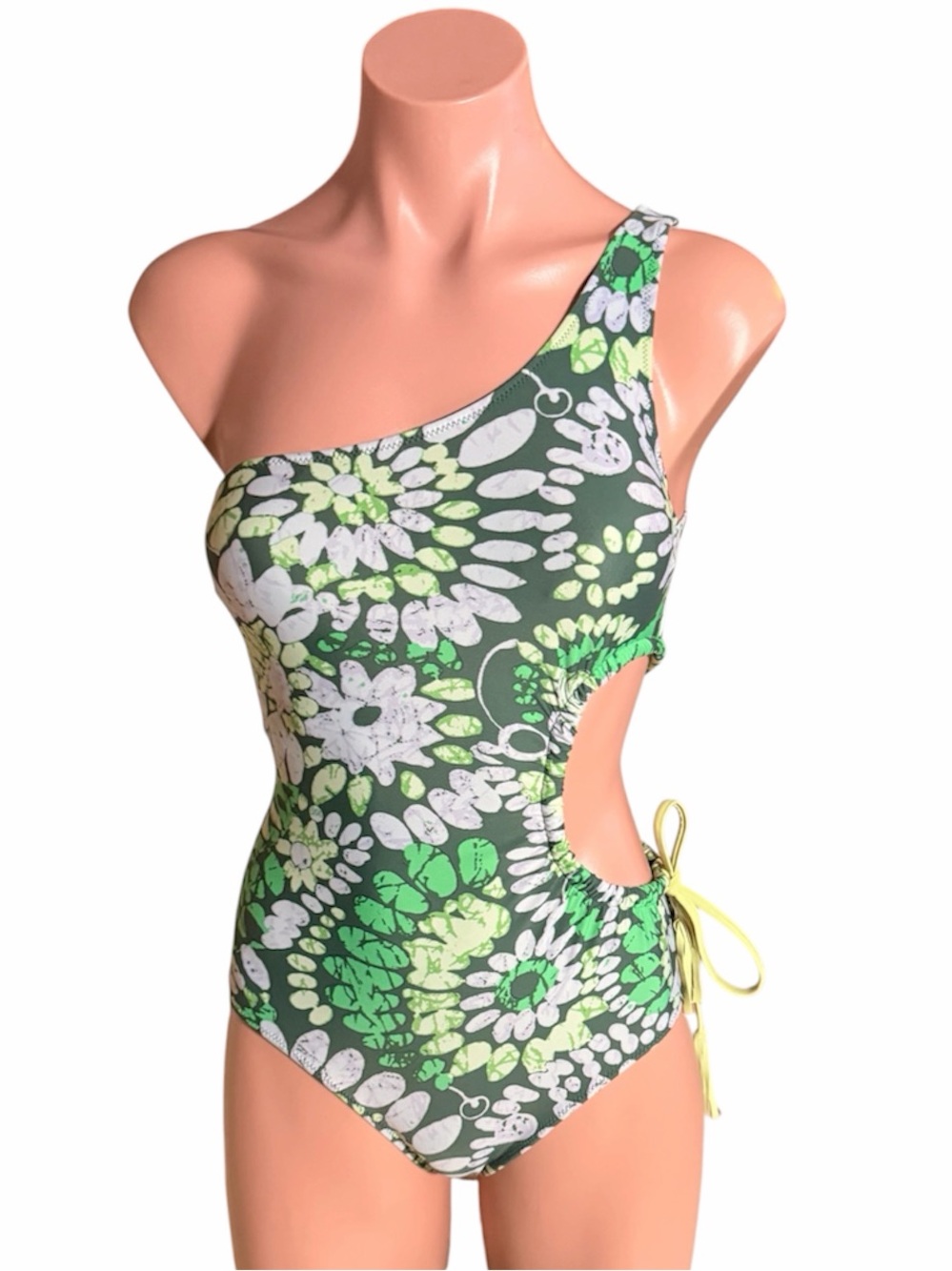 Aerie One Shoulder, Cut Out, Tie Dye One Piece Swimsuit size XS